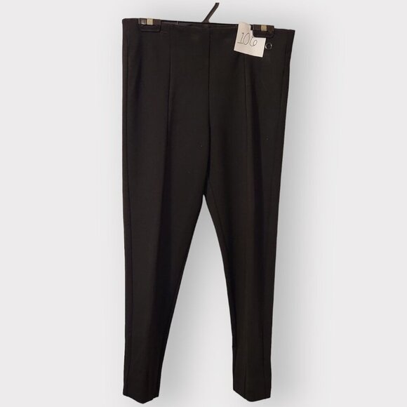 SIMON CHANG POP PANTS WOMENS SIZE MEDIUM BLACK HIGH RISE STRAIGHT LEG - Picture 1 of 3